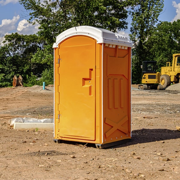 how often are the porta potties cleaned and serviced during a rental period in Kimmell